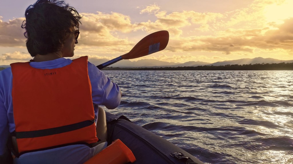 Client Gwada gonflé sur l'océan
