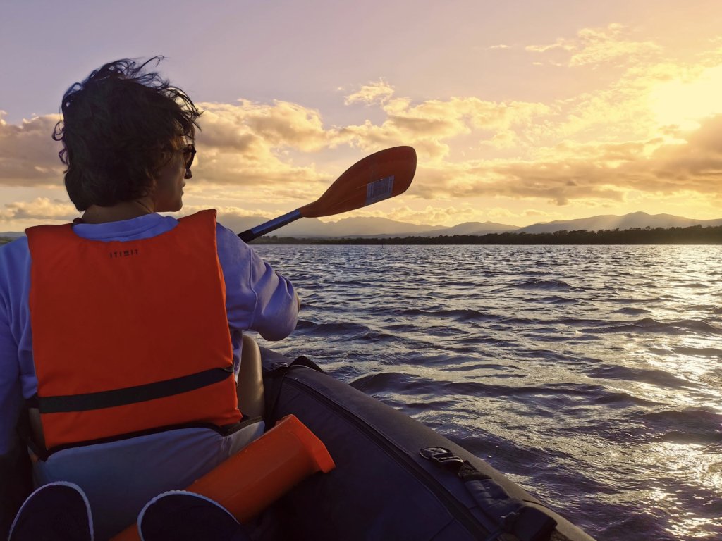 Client Gwada gonflé sur l'océan